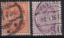 DENMARK 1902 - Canceled - Sc# 53, 54 - Oblitérés