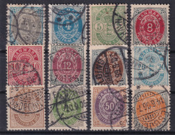 DENMARK 1895-1901 - Canceled - Sc# 41-52 - Complete Set! - Used Stamps