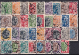 DENMARK 1913-28 - Canceled - Sc# 97-131 - Complete Set! - Used Stamps