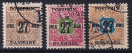 DENMARK 1918 - Canceled - Sc# 142-144 - Oblitérés