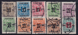 DENMARK 1918 - Canceled - Sc# 145-154 - Complete Set! - Oblitérés