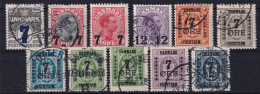 DENMARK 1926/27 - Canceled - Sc# 181-191 - Complete Set! - Used Stamps
