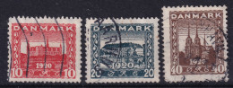 DENMARK 1920 - Canceled - Sc# 156-158 - Complete Set! - Gebruikt