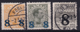 DENMARK 1921/22 - Canceled - Sc# 161-163 - Usado