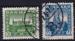 DENMARK 1921 - Canceled - Sc# 159, 160 - Used Stamps