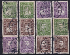 DENMARK 1924 - Canceled - Sc# 164-175 - Complete Set! - Usado