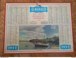 1953 Calendrier Du Département De L'Aube - Douarnenez - Bateau - Big : 1941-60