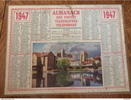 1947 Calendrier Du Département De L'Aube - Moret Sur Loing (Seine Et Marne) - Formato Grande : 1941-60