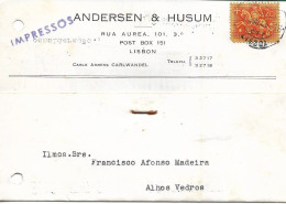 Portugal , 1958 ,  ANDERSEN & HUSUM , Lisboa , Import Export Commercial Mail - Portugal