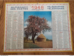 1948 Calendrier Du Département De L'Aube - Printemps (en Afrique) - Année Bissextile - Grossformat : 1941-60