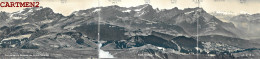 PANORAMA EN 3 CARTES ALPES VAUDOISES SOMMET DU CHAMOSSAIRE ROC D'ORSAY VILLARS-SUR-OLLON MONTAGNE SUISSE  - Ollon