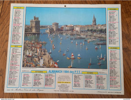 1984 Calendrier Du Département De L'Aube - La Rochelle En Fête - Cap Sizun, Finistère - Groot Formaat: 1981-90