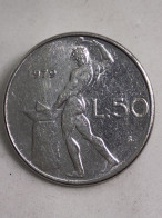 Moneta Repubblica 50 L. 1979 Varietà 1 Mancante Data - 50 Lire