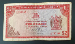 1970 RHODESIA 2 Dollars ** VF ** - Rhodesia