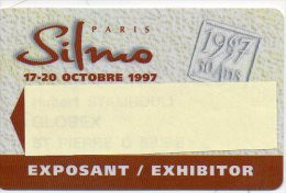 CARTE SALON Exposant - Paris Silmo Optique Card Karten (salon 343) - Badge Di Eventi E Manifestazioni