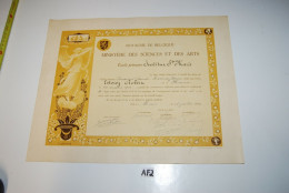 AF2 Ancien Document - Diplome - Instituteur - 1934 - Mons - Diplômes & Bulletins Scolaires