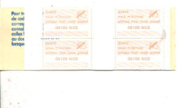 CARNET CODE POSTAL - 06100 NICE JAUNE - Bmoques & Cuadernillos