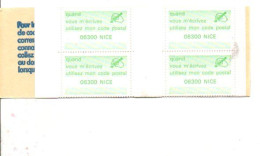 CARNET CODE POSTAL - 06300 NICE VERT - Blocchi & Libretti