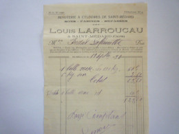 GP 2023 - 12  SAINT-MEDARD  (Gers)  :  FACTURE  MINOTERIE  Louis LARROUCAU  1934   XXX - 1900 – 1949