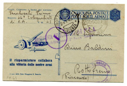 RC 26042 ITALIE 1943 POSTA MILITARE N° 43 DE GRASSE SUR CARTE EN FRANCHISE MILITAIRE ILLUSTRÉE - Military Mail (PM)