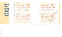 CARNET CODE POSTAL - 31500 TOULOUSE JAUNE - Blocchi & Libretti