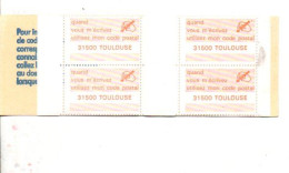 CARNET CODE POSTAL - 31500 TOULOUSE JAUNE - Blocks Und Markenheftchen