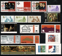 Malta Full Year 1975 - Yv 500/18**, Mi 505/23** MNH - Malte