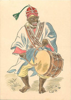 Gd Format Div-(env 14,5cms X 10,5 Cms )-ref AD266-illustrateur Collection Jha -types  Afrique Du Nord -joueur Tambour - Afrique