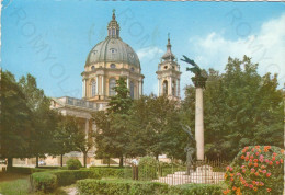 CARTOLINA  TORINO,PIEMONTE-BASILICA DI SUPERGA M.670-STORIA,MEMORIA,CULTURA,RELIGIONE,IMPERO,BELLA ITALIA,VIAGGIATA 1960 - Churches