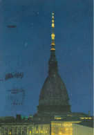 CARTOLINA  TORINO,PIEMONTE-MOLE ANTONELLIANA-NOTTURNO-STORIA,MEMORIA,CULTURA,RELIGIONE,BELLA ITALIA,VIAGGIATA 1969 - Mole Antonelliana