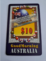 AUSTRALIA  $10,- /GOODMORNING AUSTRALIA / OVERPRINT ASTRATEL / FLAGS/      PREPAID CARD   ** 15543** - Telephones