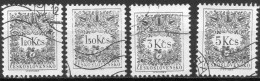 TCHECOSLOVAQUIE N° Taxe 98 à 101 O Y&T 1963 Valeur Fasciale 1.25-1.50-3-5 Kcs - Postage Due