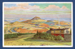 1967 - RHÖN - WASSERKUPPE. BLICK AUF DIE MILSEBURG NACH EINEM GEMÄLDE VON K. LINDEGREEN  - ALLEMAGNE - DEUTSCHLAND - Hilders