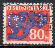 TCHECOSLOVAQUIE N° Taxe 107 O Y&T 1972 Fleurs Stylisées - Timbres-taxe