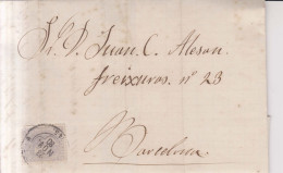 Año 1879 Edifil 204 Alfonso XII Carta  Matasellos Valencia Valeriano Garcia - Covers & Documents