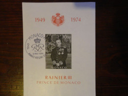 MONACO.BLOC FEUILLET 1er JOUR 9/5/74 - Used Stamps