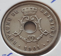 BELGIQUE LEOPOLD II TRES BELLE 5 CENTIMES 1901 FR (LA PLUS RARE DE LA SERIE) SIGNEE MICHAUX COTES : 8€-25€-75€-175€ - 5 Cent