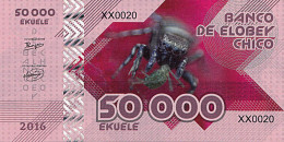 Elobey Chico 50 000 EKUELE 2016 SPIDER Tarantula  UNC - Ficción & Especímenes