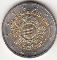 Germany, (22) Moeda De 2 Euros De 2012 G, Aniversary Of Euro, Uncirculated - Sonstige & Ohne Zuordnung