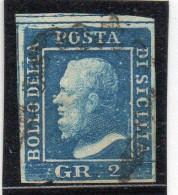 412 - SICILIA, 2 Grana N. 6 Usato Ritocco N. 8 - Sicilia