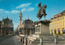 CARTOLINA  TORINO,PIEMONTE-TORINO STORICA-PIAZZA S.CARLO-STORIA,MEMORIA,CULTURA,RELIGIONE,BELLA ITALIA,NON VIAGGIATA - Places & Squares