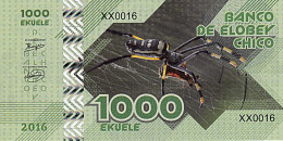 Elobey Chico 1000 EKUELE 2016 SPIDER Tarantula  UNC - Fictifs & Spécimens