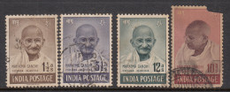 India Used 1948, Set Of 4, Gandhi (Rs 10/- Damage / Space Filler) - Gebruikt