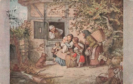 Ludwig Richter Mein Nest Ist Das Best, Künstlerkarte 1920 Ziege Hund Bauernfamilie  Stall Suisse - Paintings