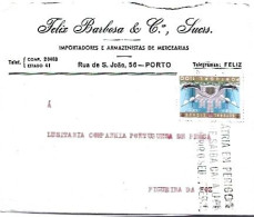 Portugal & Marcofilia, Patria Em Perigo... Felix Barbosa & Mercearias,  Figueira Da Foz 1961 (6868) - Cartas & Documentos