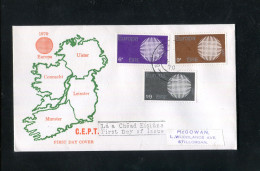 "IRLAND" 1970, Mi. 239-241 "CEPT" FDC (C811) - FDC