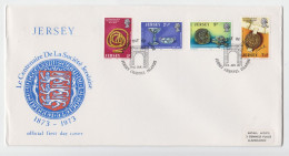 Jersey 1973 Museum Set 4 On FDC - Jersey