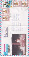 BRUNIE 1991  REGD.COVER TO ENGLAND. - Brunei (1984-...)