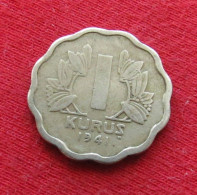 Turkey 1 Kurus 1941 KM# 867 Lt 431 *VT Turquia Turquie - Turkije