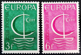 BELGICA 1966 - BELGIUM - BELGIQUE - TEMA EUROPA - 2 SELLOS - YVERT Nº 1389/1390** - 1966